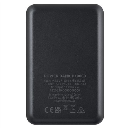 Intenso Powerbank B10000   black 12W inkl. USB-A to Type-C
