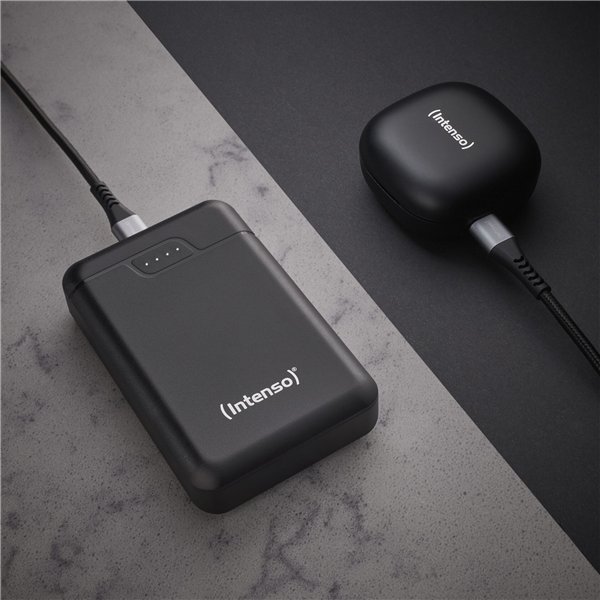 Intenso Powerbank B10000   black 12W inkl. USB-A to Type-C