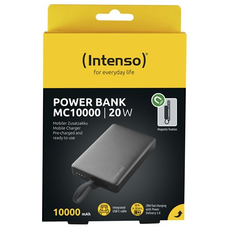 Intenso Powerbank MC10000  black 10000 mAh magnetic m. Metallring