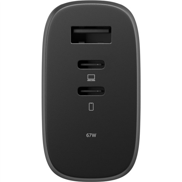 Native Union 67W USB-C PD 3-Port Fast GaN Wall Charger Black