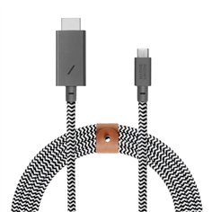 Native Union Belt Cable USB-C to HDMI 3m Zebra 2