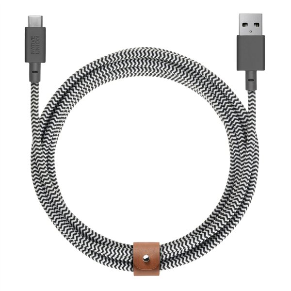 Native Union Belt Cable USB-A to USB-C 3m Zebra