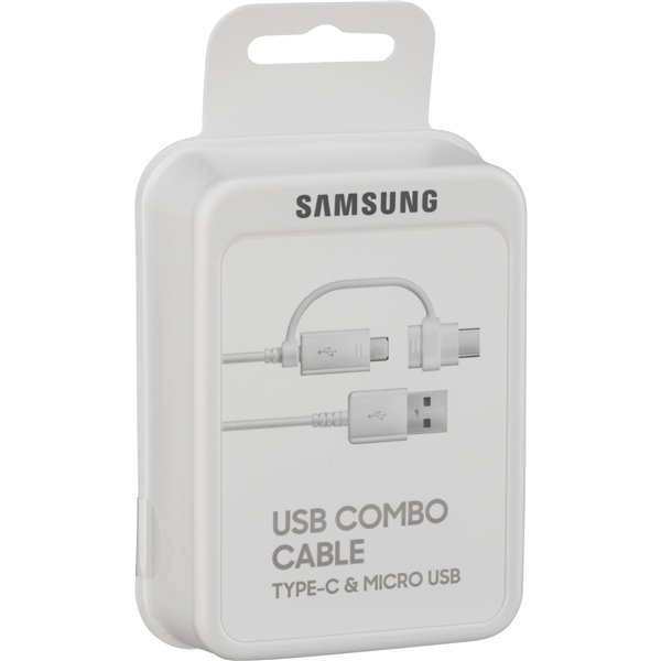 Samsung cavo dati Micro-USB a USB-A incl. USB-C adatt. bianco