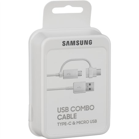 Samsung cavo dati Micro-USB a USB-A incl. USB-C adatt. bianco
