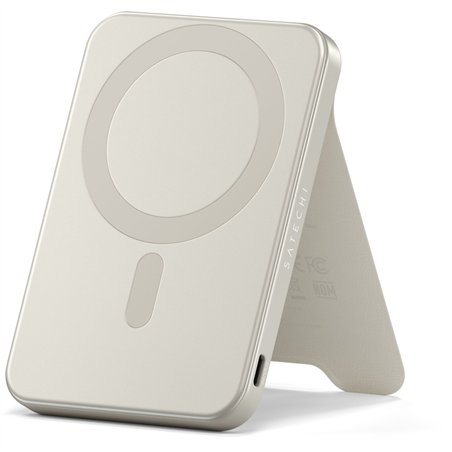 Satechi OntheGo Magnetic Qi2 Powerbank Stand 5000 mAh Sand