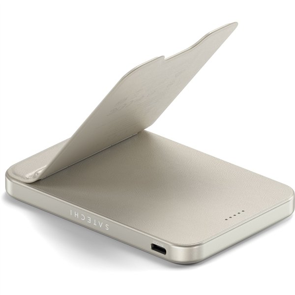 Satechi OntheGo Magnetic Qi2 Powerbank Stand 5000 mAh Sand