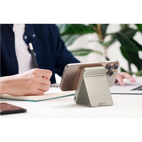 Satechi OntheGo Magnetic Qi2 Powerbank Stand 10000 mAh Sand