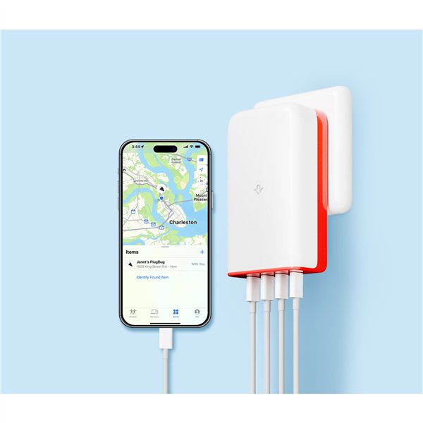 Twelve South PlugBug 120W USB-C caricabatt. parete con Find My