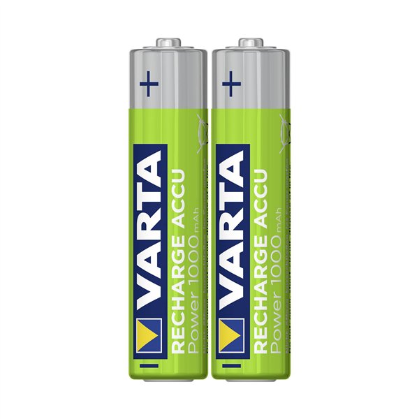 1x2 Varta Rechargeable Accu AAA Ready2Use NiMH 1000 mAh Micro