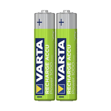 1x2 Varta Rechargeable Accu AAA Ready2Use NiMH 1000 mAh Micro