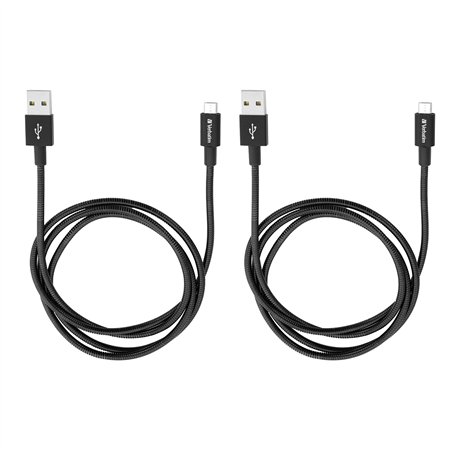 1X2 Verbatim Micro USB cavo ric. e sincron. 100cm nero      48874
