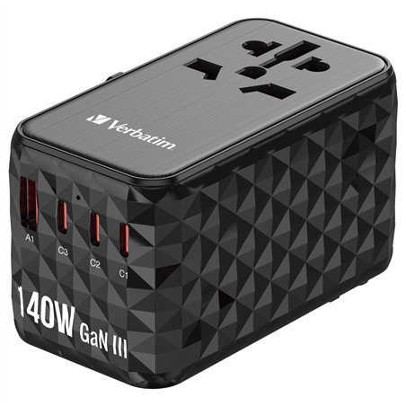 Verbatim GaN III adattatore da viaggio univer.140W UTA-10 32125