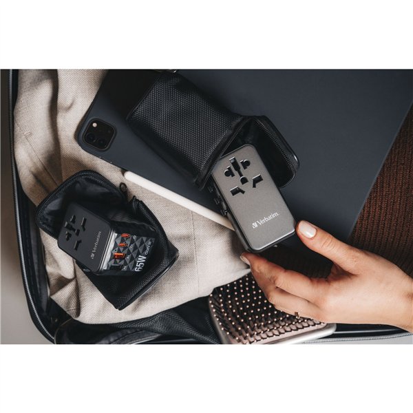 Verbatim GaN III adattatore da viaggio univer.140W UTA-10 32125
