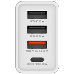 Verbatim USB caricabatt.par. 30W 1xUSB-C PD 3xUSB-A bianco 49701 2