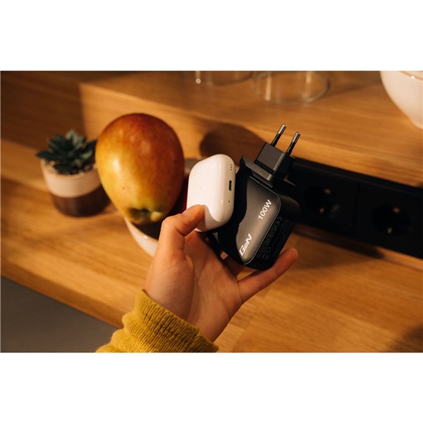 Verbatim Mini GaN caricab. 100W 3xUSB-C PD, 1xUSB-A QC 3.0 32231