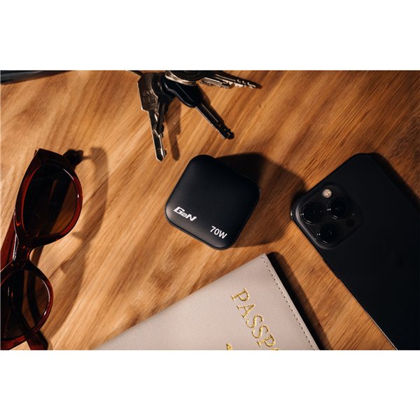 Verbatim Mini GaN caricab. 70W 2xUSB-C PD, 1xUSB-A QC 3.0 32229