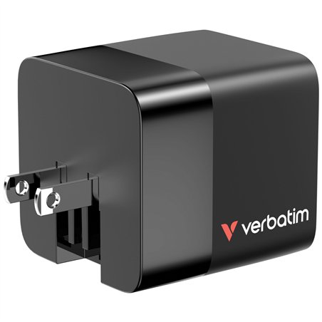 Verbatim Gan caricab.65W 2xUSB-C PD,1xUSB-A, cavo retratt. 32217