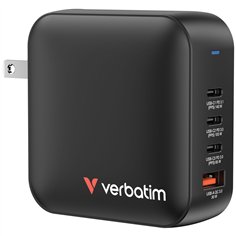 Verbatim Mini GaN caricab. 165W 3xUSB-C 1xUSB-A US/EU/UK A.32216