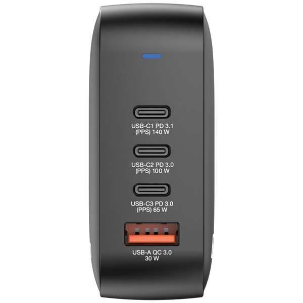 Verbatim Mini GaN caricab. 165W 3xUSB-C 1xUSB-A US/EU/UK A.32216