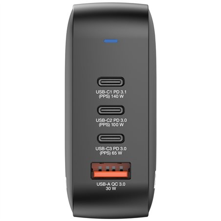 Verbatim Mini GaN caricab. 165W 3xUSB-C 1xUSB-A US/EU/UK A.32216