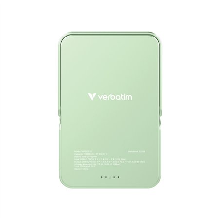 Verbatim Power Bank con supporto mag.wireless 10000mA verde 32259