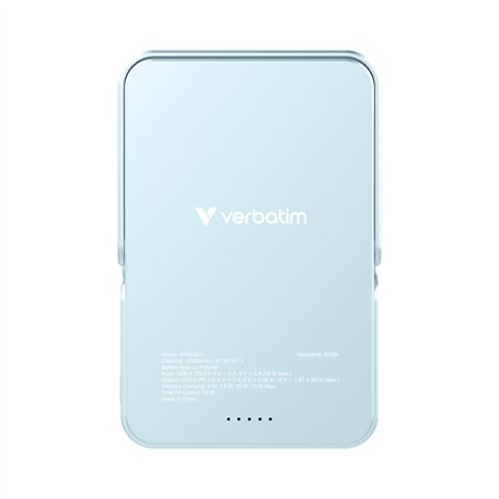 Verbatim Power Bank con supporto mag.wireless 10000mA blu 32266