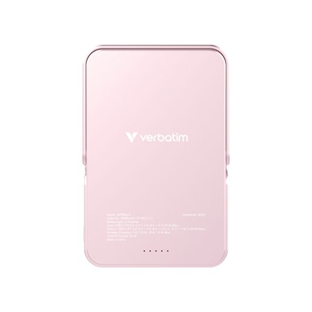 Verbatim Power Bank con supporto mag.wireless 10000mA pink  32267