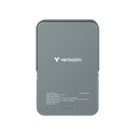 Verbatim Power Bank con supporto mag.wireless 10000mA grig. 32268