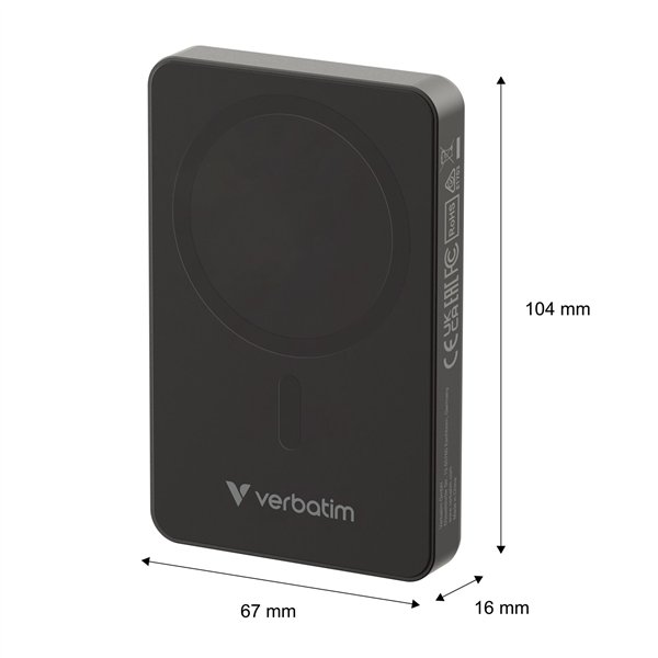 Verbatim Essential Power Bank magn.wirel. 10000mAh nero 32227