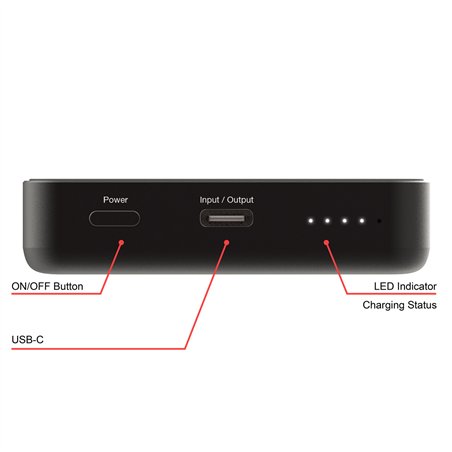 Verbatim Essential Power Bank magn.wirel. 10000mAh nero 32227