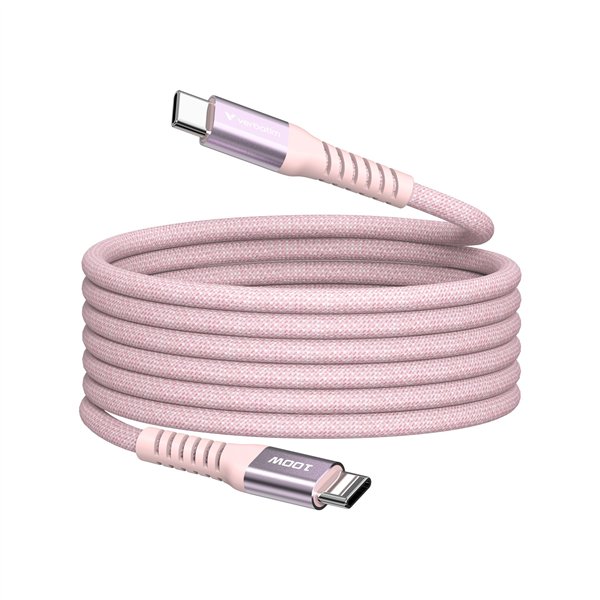 Verbatim Sync&Charge 100W 120cm USB-C/USB-C Magnetic pink  31857