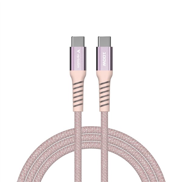 Verbatim Sync&Charge 100W 120cm USB-C/USB-C Magnetic pink  31857