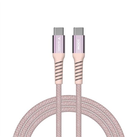Verbatim Sync&Charge 100W 120cm USB-C/USB-C Magnetic pink  31857