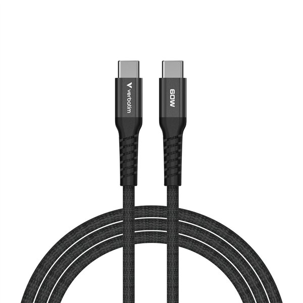 Verbatim Sync&Charge 60W 120cm USB-C/USB-C Magnetic nero 31859