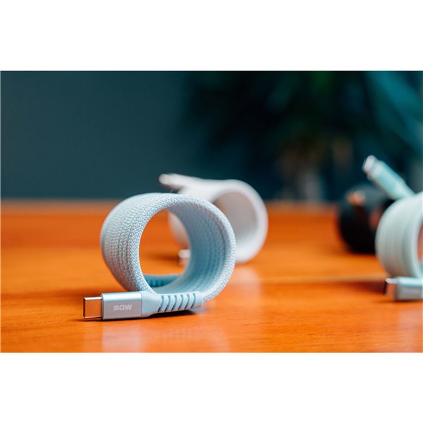 Verbatim Sync&Charge 60W 120cm USB-C/USB-C Magnetic blu 31852