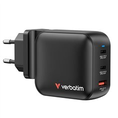 Verbatim Mini GaN caricab. 100W 3Port US/EU/UK ADP         32230