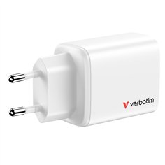 Verbatim Essentials GaN Charger 65W 2xUSB-C/1xUSB-A weiß   32353 2