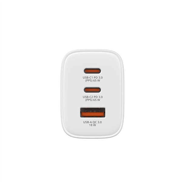 Verbatim Essentials GaN Charger 65W 2xUSB-C/1xUSB-A weiß   32353