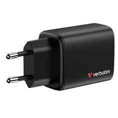 Verbatim Essentials GaN Charger 65W 2xUSB-C/1xUSB-A schwa. 32352 2