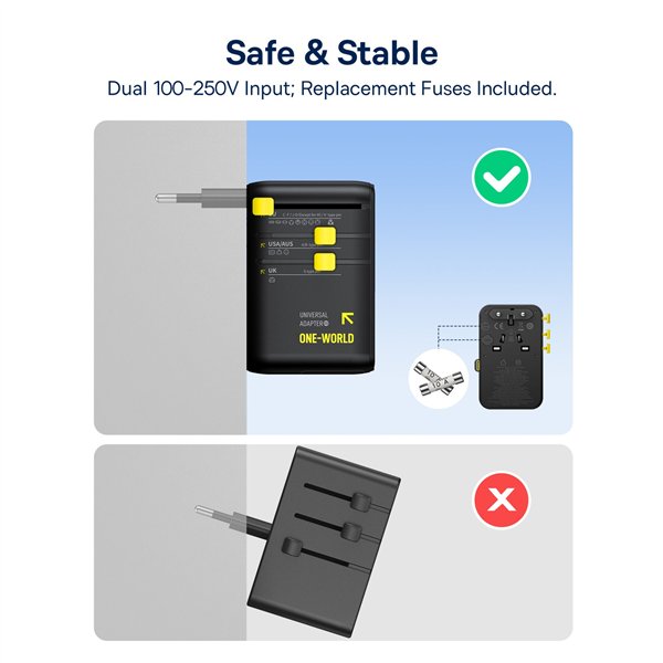 Baseus EnerCore CG11 Charger Retractable 2AC+2U + 70W Black