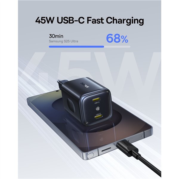 Baseus PicoGo AN13 Fast Charger 45W EU Cosmic Black