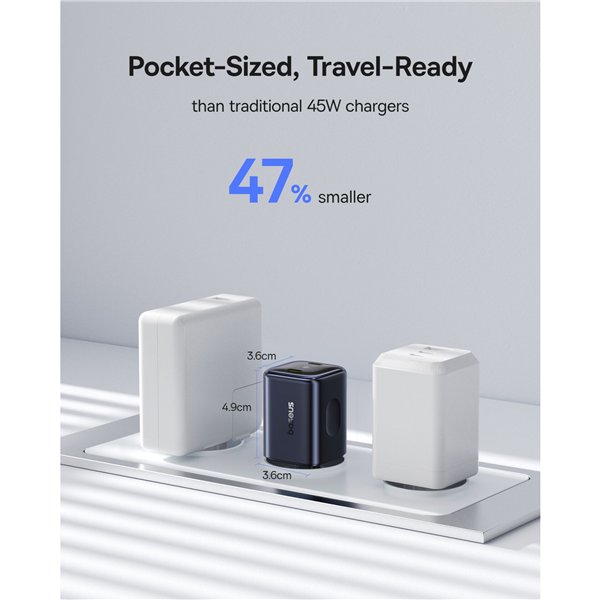Baseus PicoGo AN13 Fast Charger 45W EU Cosmic Black