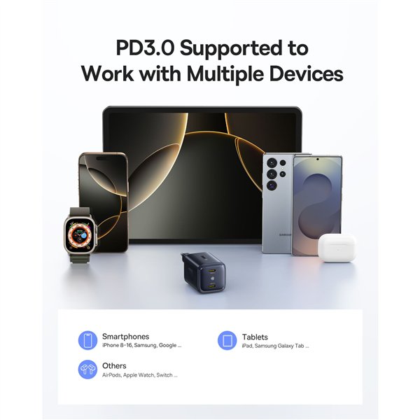 Baseus PicoGo AN13 Fast Charger 45W EU Cosmic Black