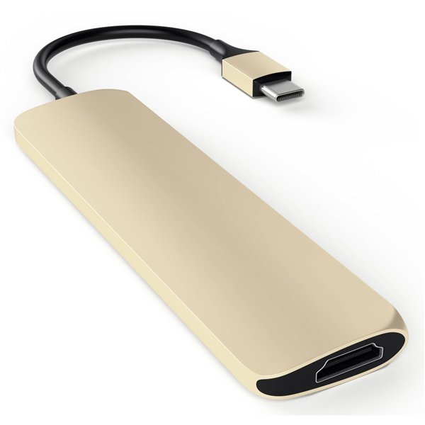 Satechi Type-C USB Passthrough HDMI Hub oro
