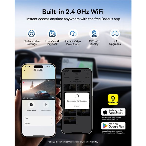 Baseus PrimeTrip VD1 Pro Dash Cam 4K Super Capacity Black