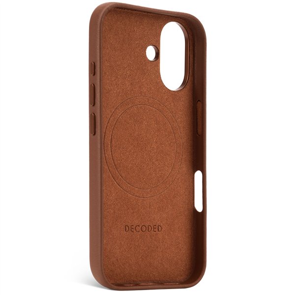 Decoded Leather Backcover iPhone 16 Tan