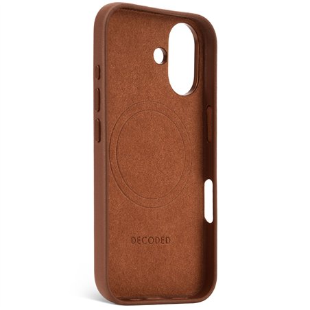 Decoded Leather Backcover iPhone 16 Tan