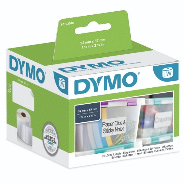 Dymo etichette multiuso 32 x 57 mm bianco 1000 pz. 11354