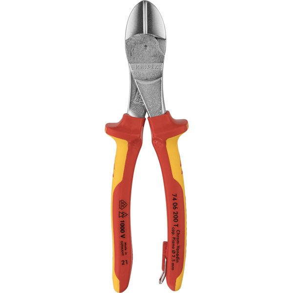 KNIPEX tronchese laterale forte con anello di fissaggio