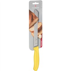 Victorinox coltello da pane 21cm giallo, lama seghettata